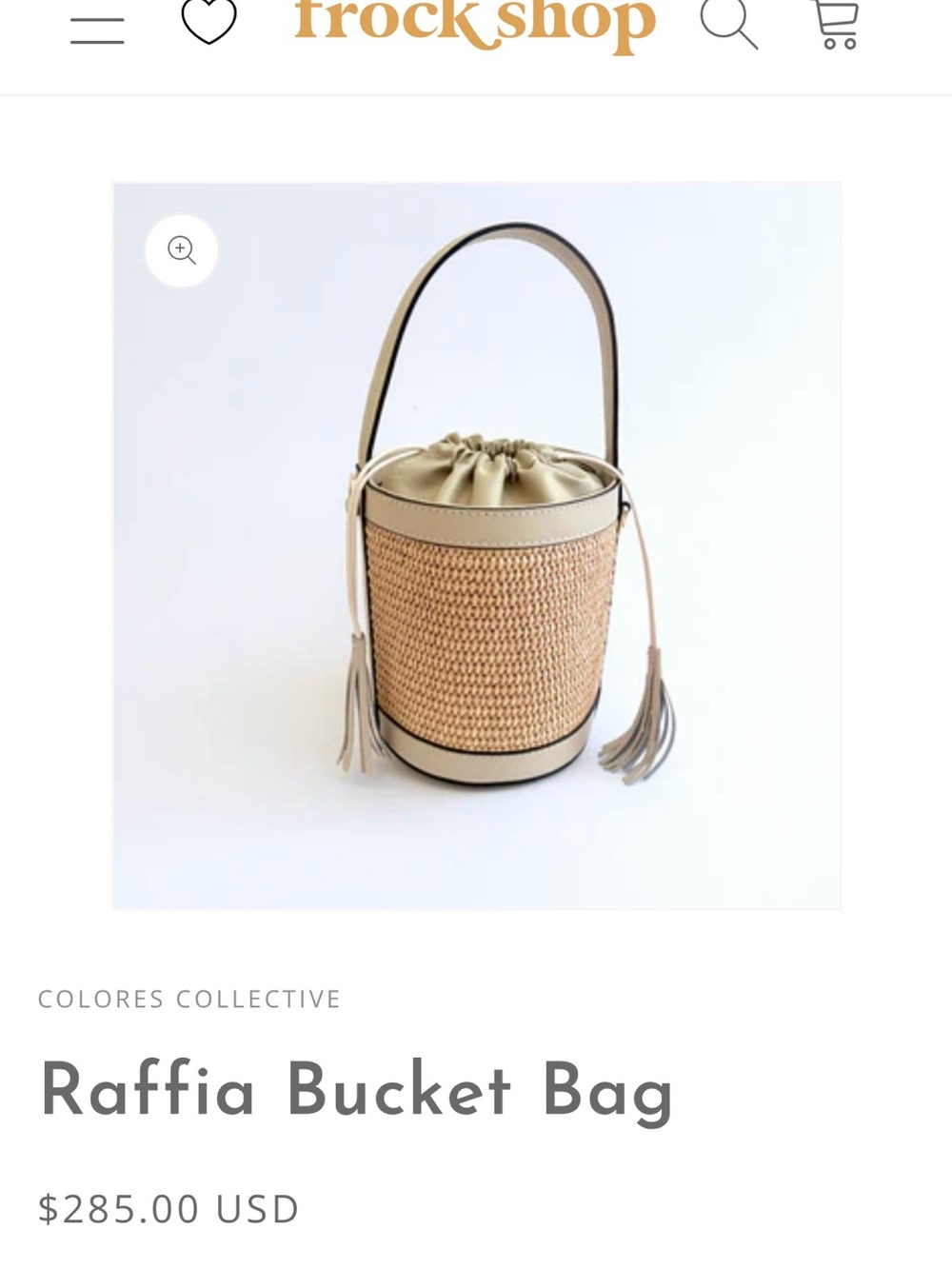 Like New!!! Raffia Bucket Shoulder Bag in Natural Cream Made in Italy